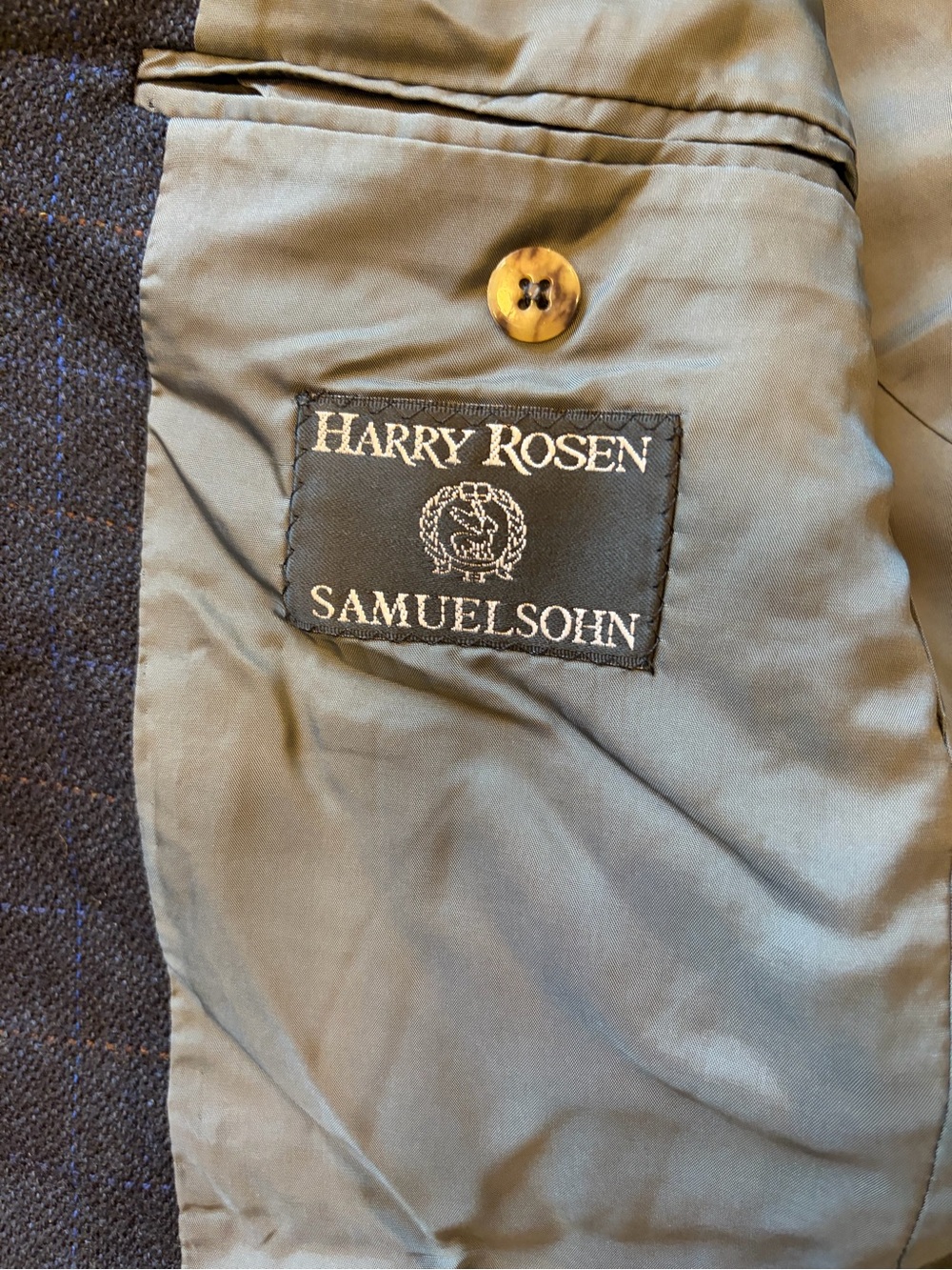 Harry Rosen J.P. Tilford / Samuelsohn Windowpane Wool Sport Coat - Picture 5 of 6